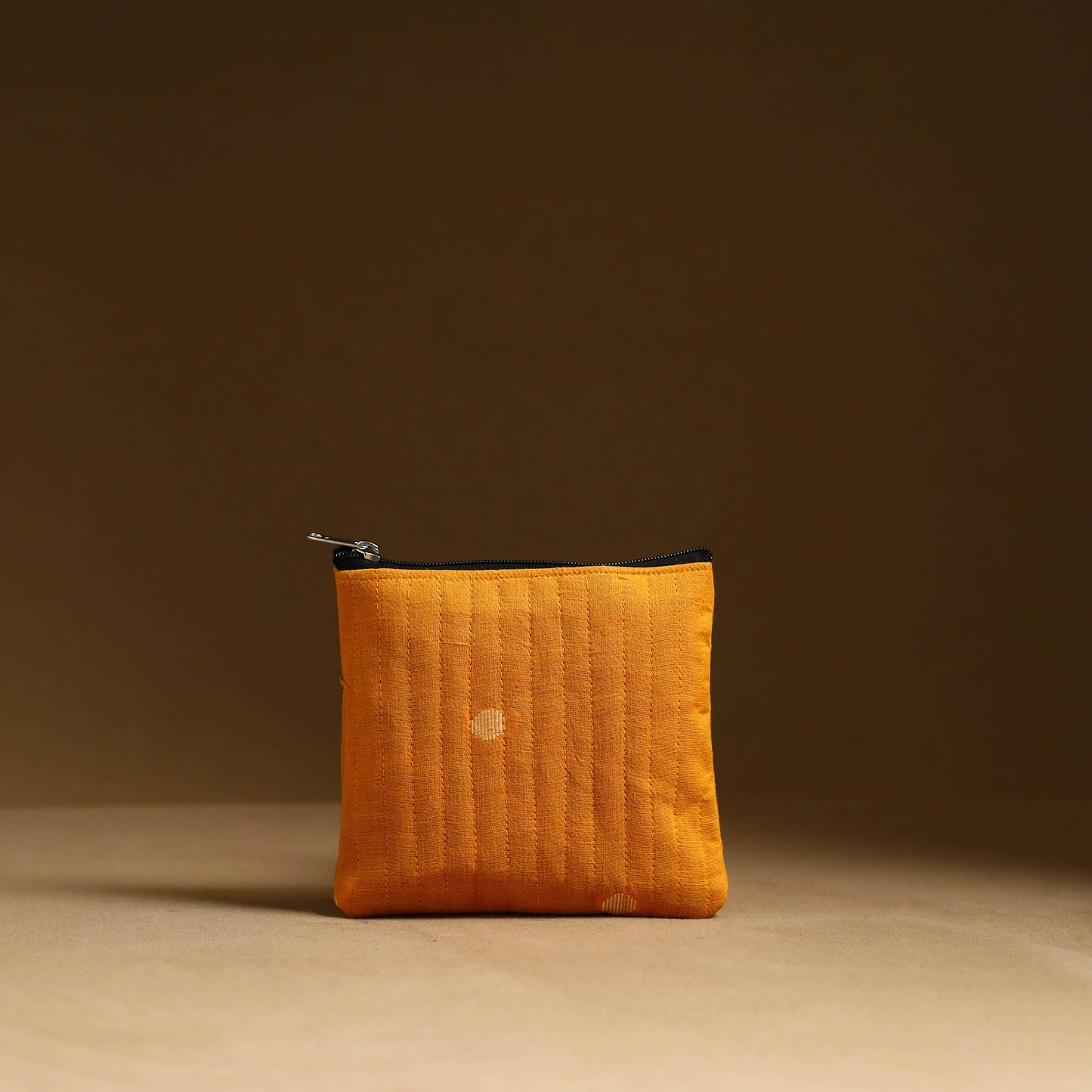 Orange - handmade cotton multipurpose utility pouches (set