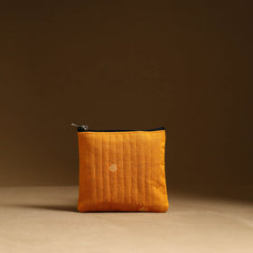 Orange - handmade cotton multipurpose utility pouches (set