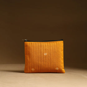 Orange - handmade cotton multipurpose utility pouches (set