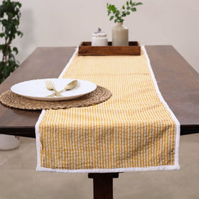 Orange Handmade Cotton Table Runner