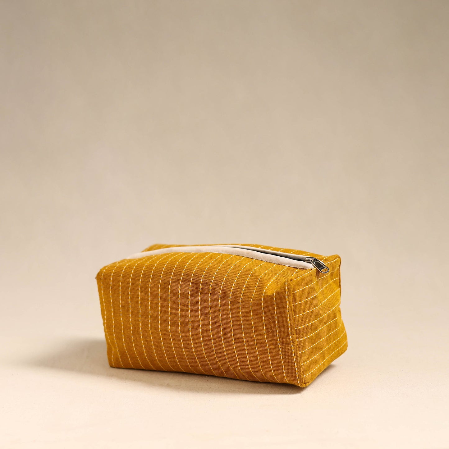  Orange Handmade Cotton Toiletry Bag 