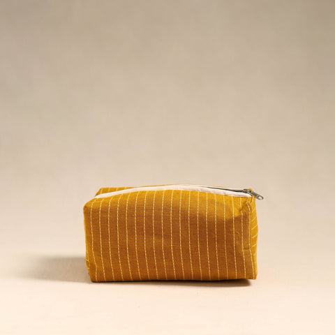  Orange Handmade Cotton Toiletry Bag 