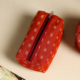  Orange Handmade Cotton Toiletry Bags (Set of 3)