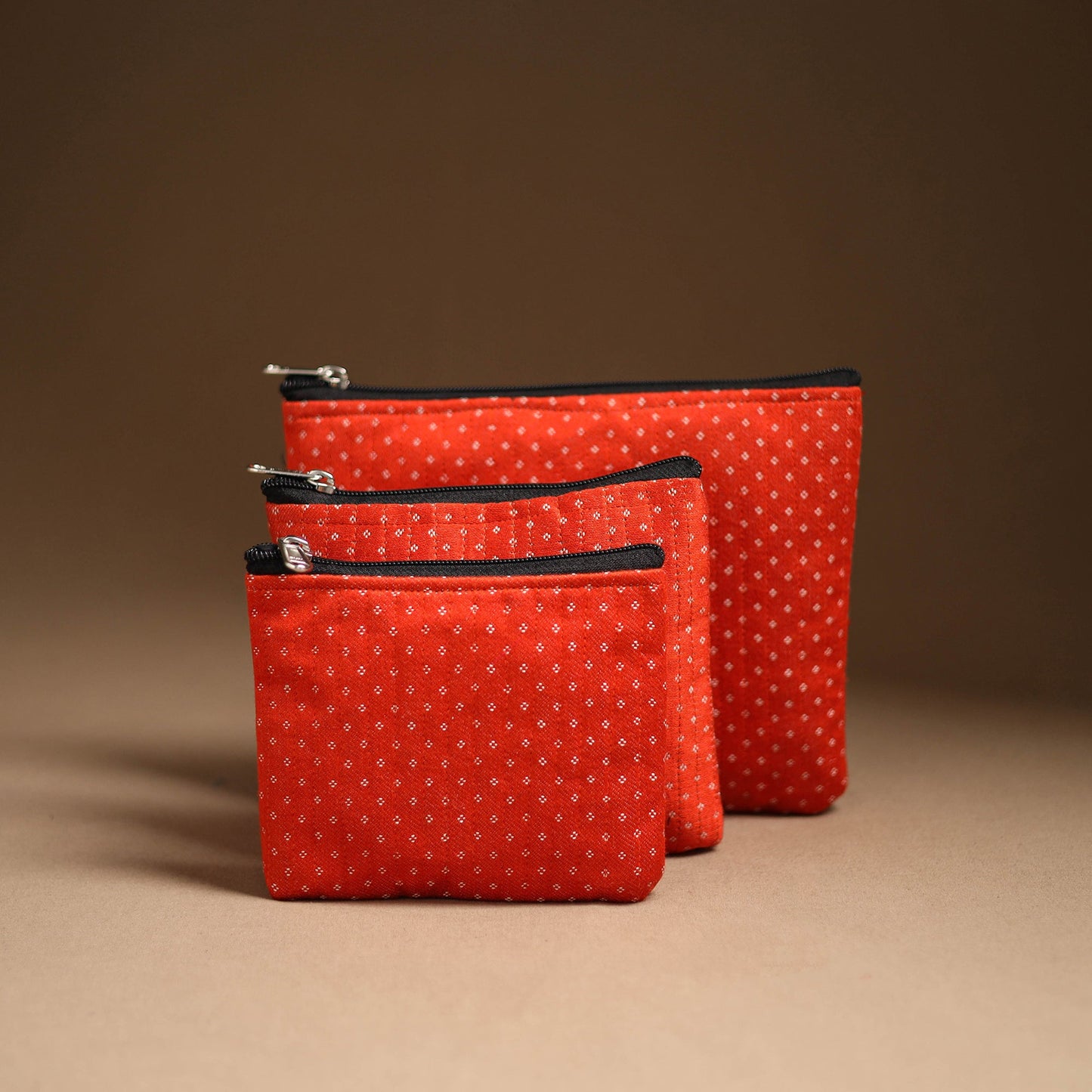 Handcrafted Multipurpose Cotton Utility Pouch Set 