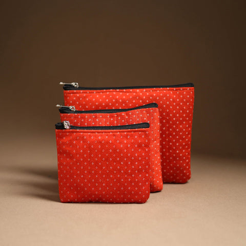 Handcrafted Multipurpose Cotton Utility Pouch Set 