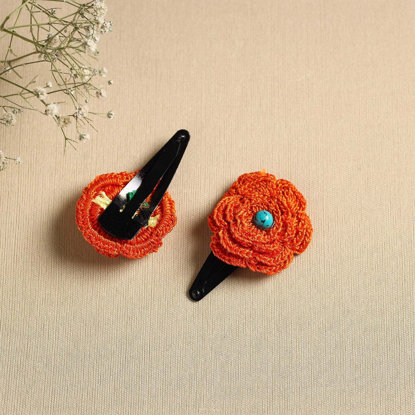  Handmade Crochet Tik-Tak Hair Clip (set of 2) 19 