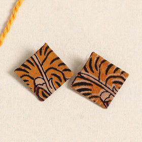 Orange - handmade fabart necklace set 16 - handcrafted