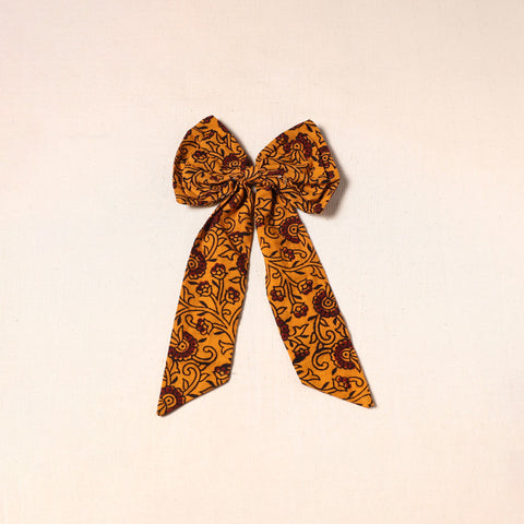 Orange - handmade fabric bow hair clip 13 - handcrafted