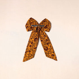 Orange - handmade fabric bow hair clip 13 - handcrafted