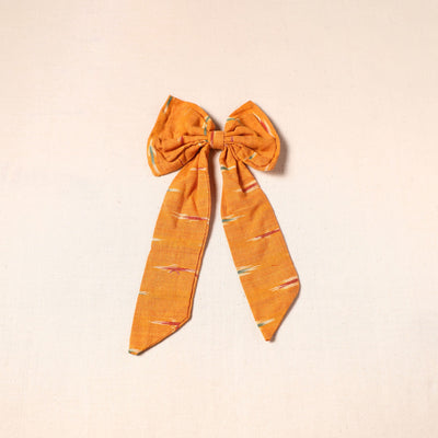 Orange - handmade fabric bow hair clip 22 - handcrafted