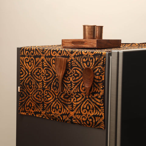 Handmade fridge top cover with multiple pockets 13