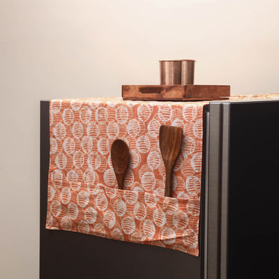 Handmade fridge top cover with multiple pockets 29