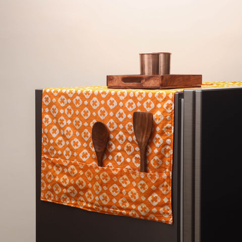 Handmade fridge top cover with multiple pockets 47