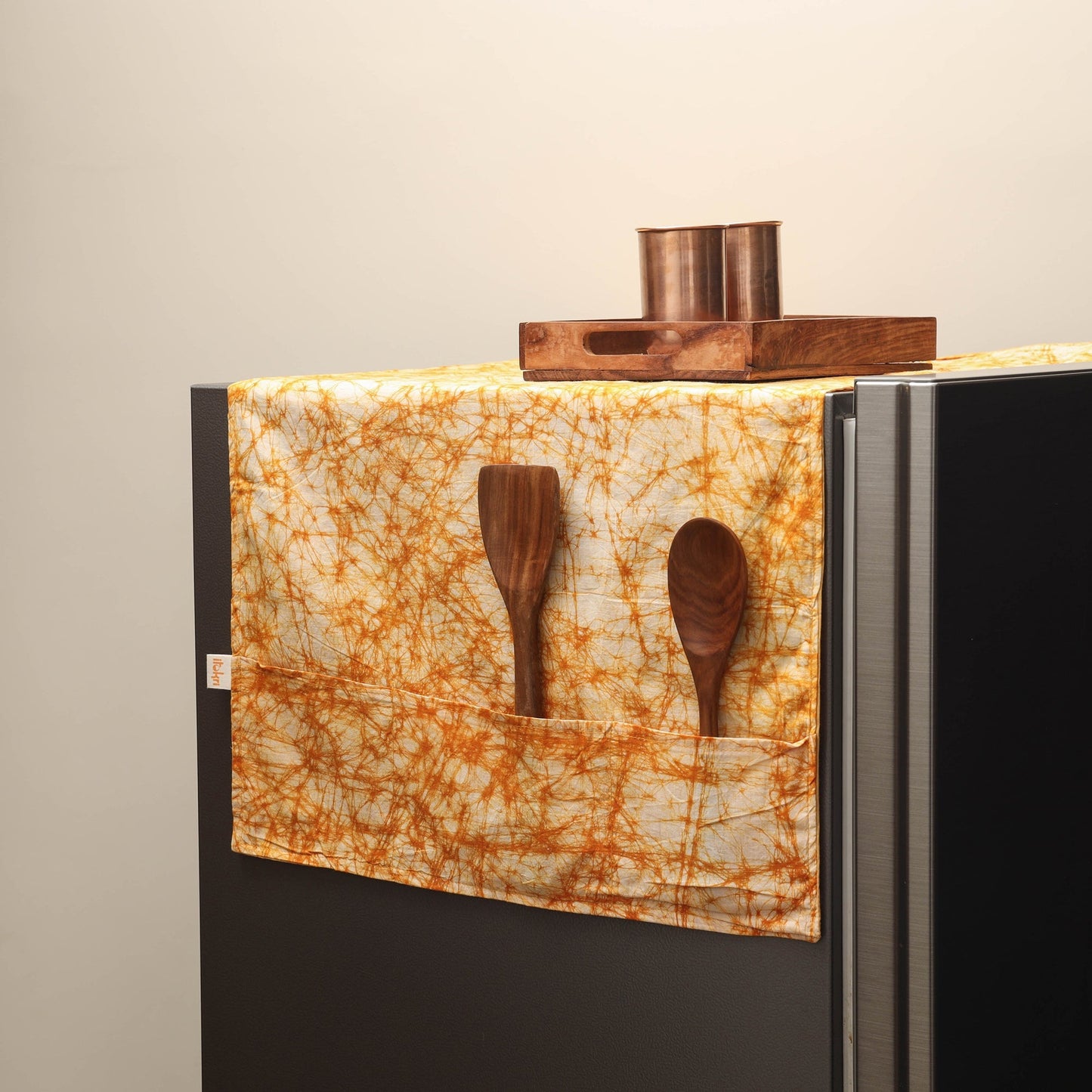 Handmade fridge top cover with multiple pockets 48