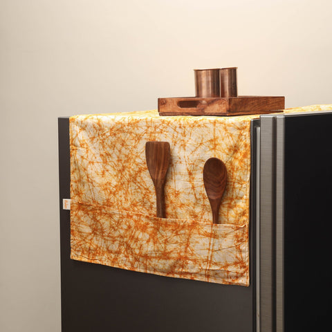 Handmade fridge top cover with multiple pockets 48