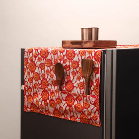 Handmade fridge top cover with multiple pockets 49