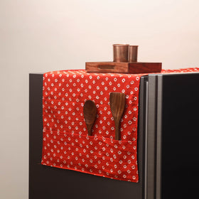 Handmade fridge top cover with multiple pockets 78