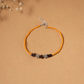 Handmade gs bead work anklet 02 - handcrafted