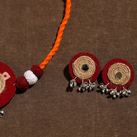 Handmade Jute Fabart Necklace Set 37