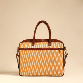  Orange Handmade Pochampally Ikat Laptop Bag