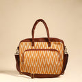  Orange Handmade Pochampally Ikat Laptop Bag
