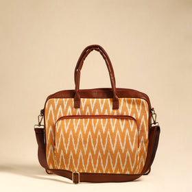  Orange Handmade Pochampally Ikat Laptop Bag