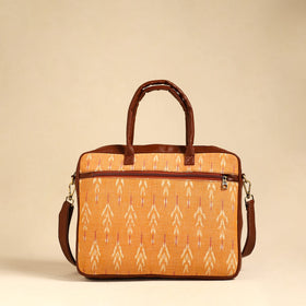  Orange Handmade Pochampally Ikat Laptop Bag