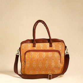  Orange Handmade Pochampally Ikat Laptop Bag