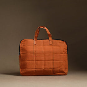  Orange Handmade Quilted Cotton Laptop Bag (13 x 16 in)