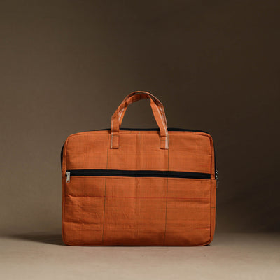  Orange Handmade Quilted Cotton Laptop Bag (13 x 16 in)