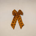 Orange - handmade women’s bow hair clip 84 - handcrafted