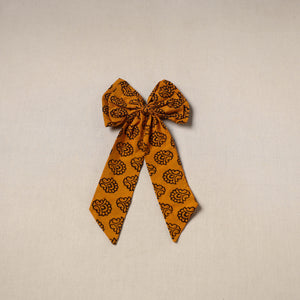 Orange - handmade women’s bow hair clip 84 - handcrafted