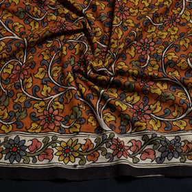 Orange - handpainted cotton kalamkari blouse piece 10