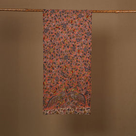  Orange Handpainted Cotton Kalamkari Stole 