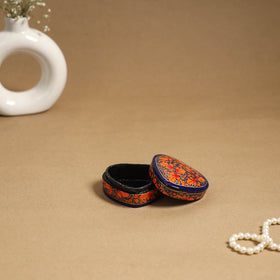 Orange - handpainted paper mache multipurpose box 17