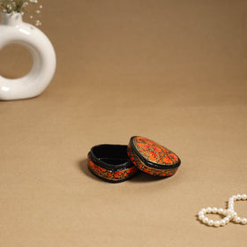 Orange - handpainted paper mache multipurpose box 18