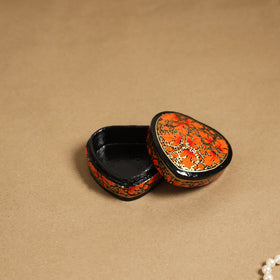 Orange - handpainted paper mache multipurpose box 18