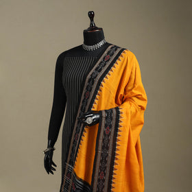 Orange - ikat handloom cotton sambalpuri dupatta 39
