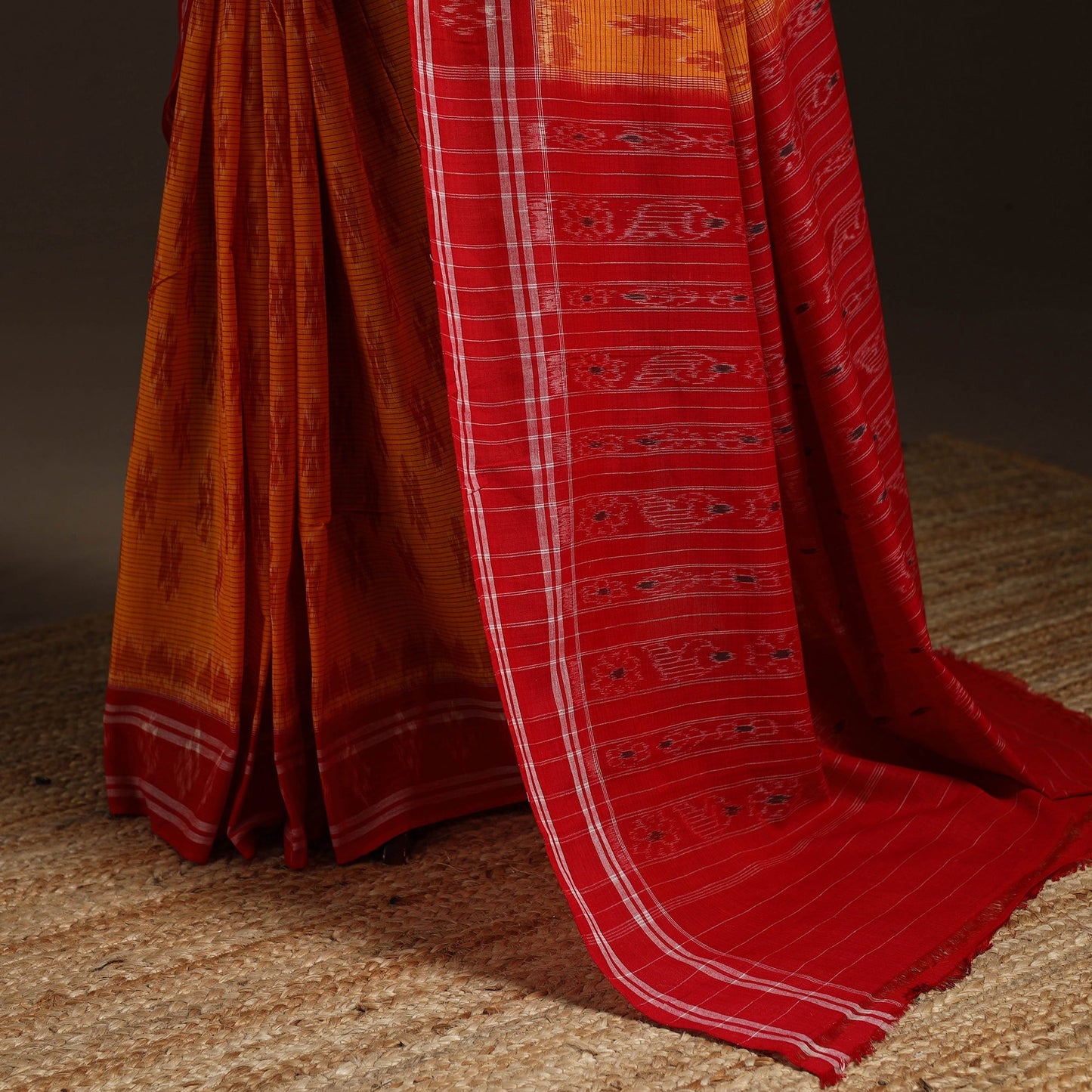 Ikat handloom cotton sambalpuri saree 05 - handcrafted