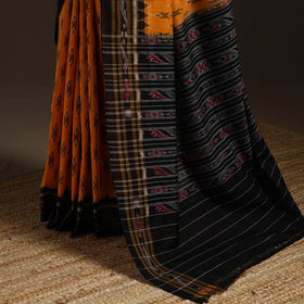 Ikat handloom cotton sambalpuri saree 14 - handcrafted