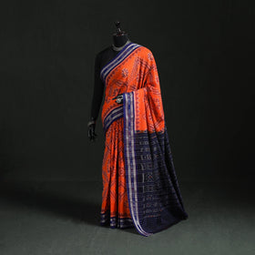 Ikat handloom cotton sambalpuri saree 20 - handcrafted