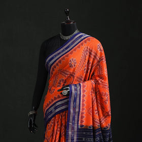 Ikat handloom cotton sambalpuri saree 20 - handcrafted