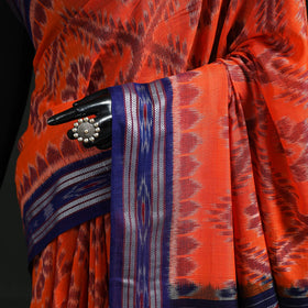 Ikat handloom cotton sambalpuri saree 20 - handcrafted
