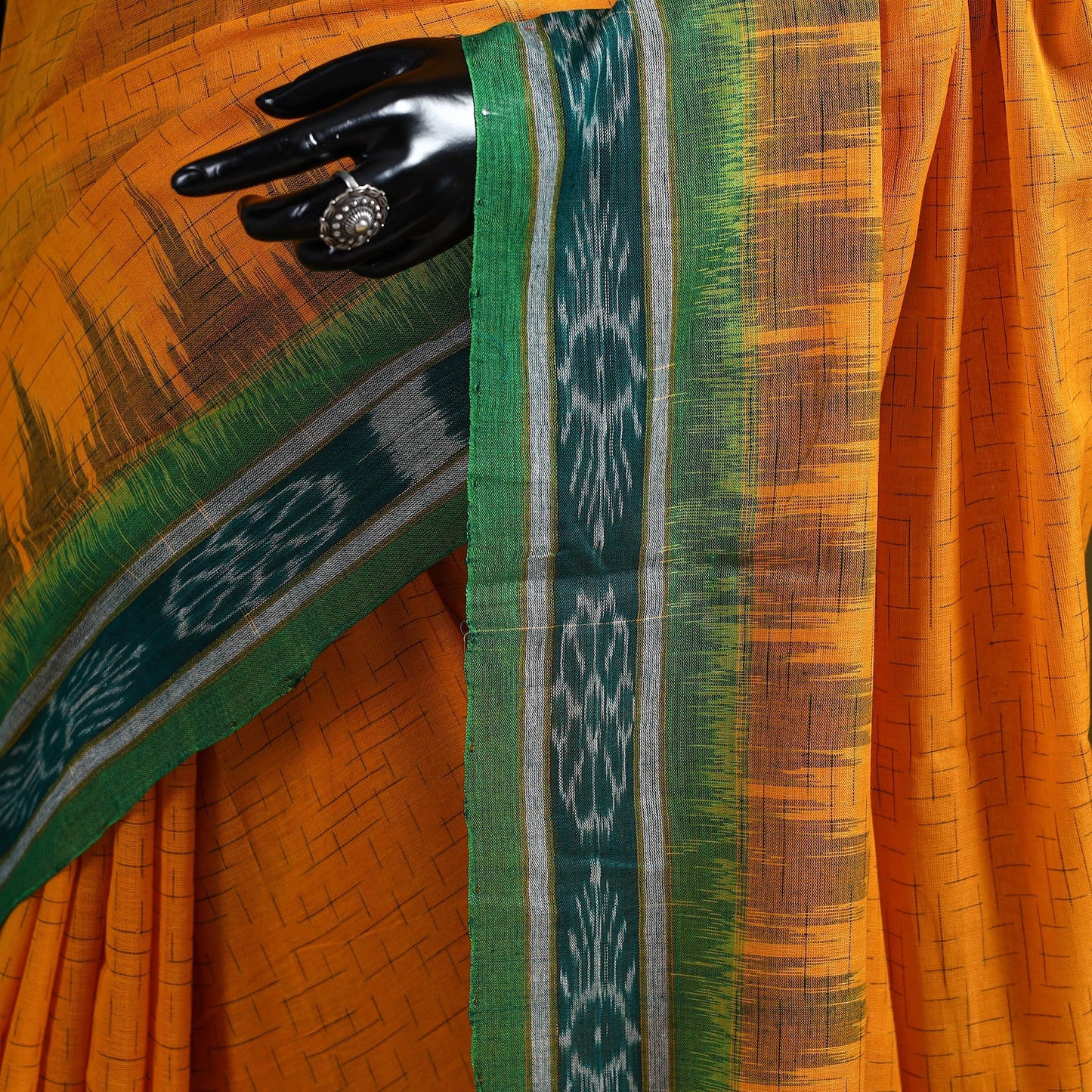 Ikat handloom pure cotton sambalpuri saree 03 - handcrafted