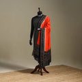 Orange - ikat weave cotton sambalpuri dupatta 30