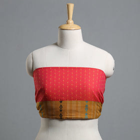 Orange - jacquard cotton blouse piece 97 - handcrafted