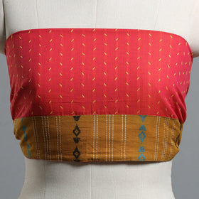 Orange - jacquard cotton blouse piece 97 - handcrafted