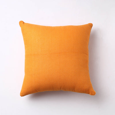  Orange Jacquard Cotton Fabric Cushion Cover