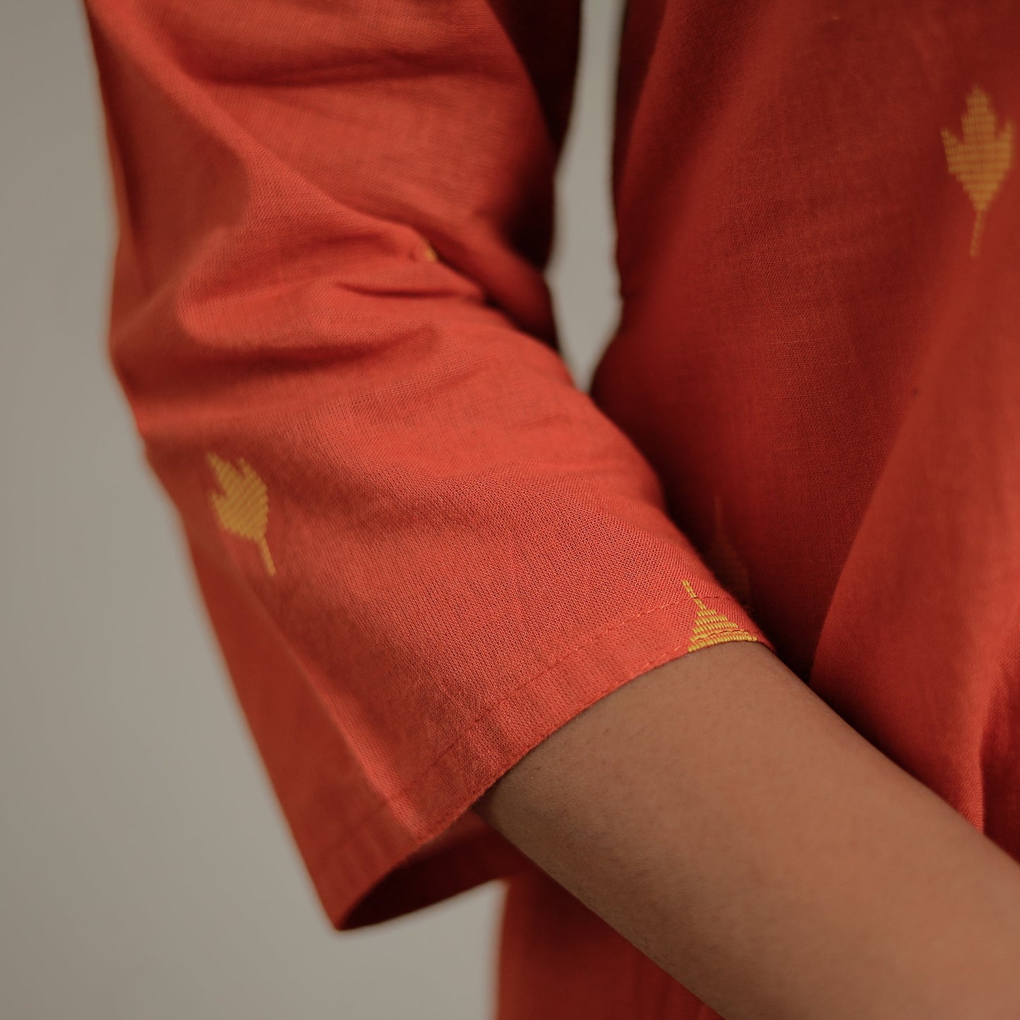 Buy Jacquard Cotton Long Kurta for Women