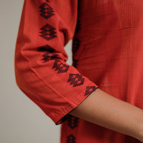  Jacquard Cotton Long Kurta for Women